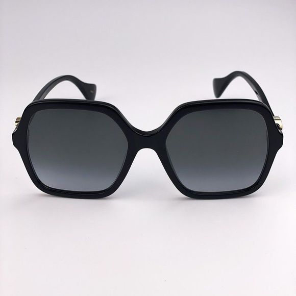 GUCCI GG1072S 001 Sunglasses Black Gray Gradient Square Women - Picture 3 of 10